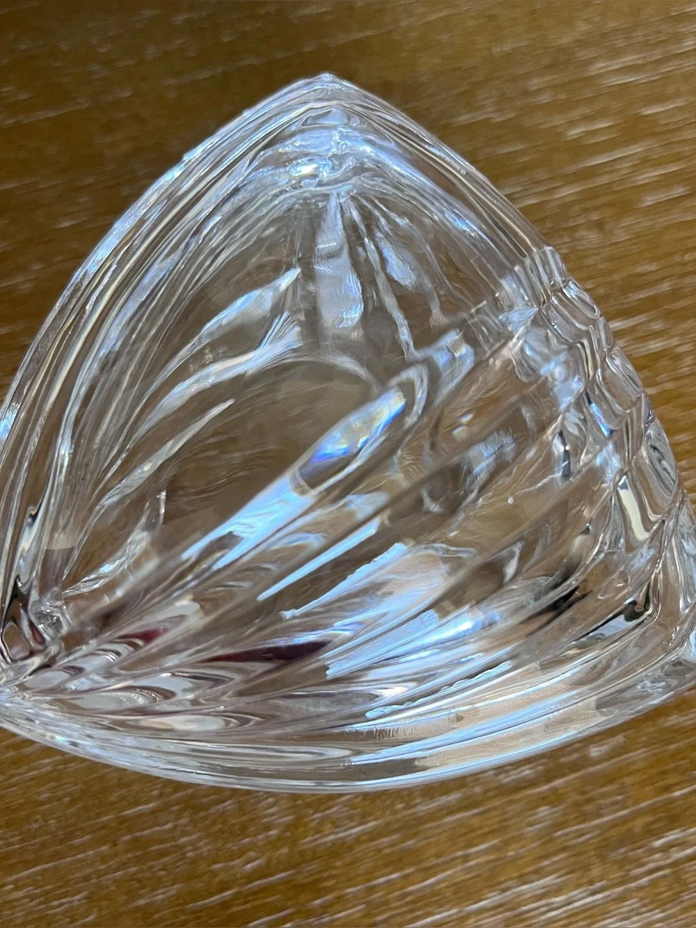 Sullivan’s Vintage Crystal Triangular trinket dish